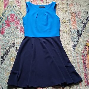 Blue and navy dress from The Limited
